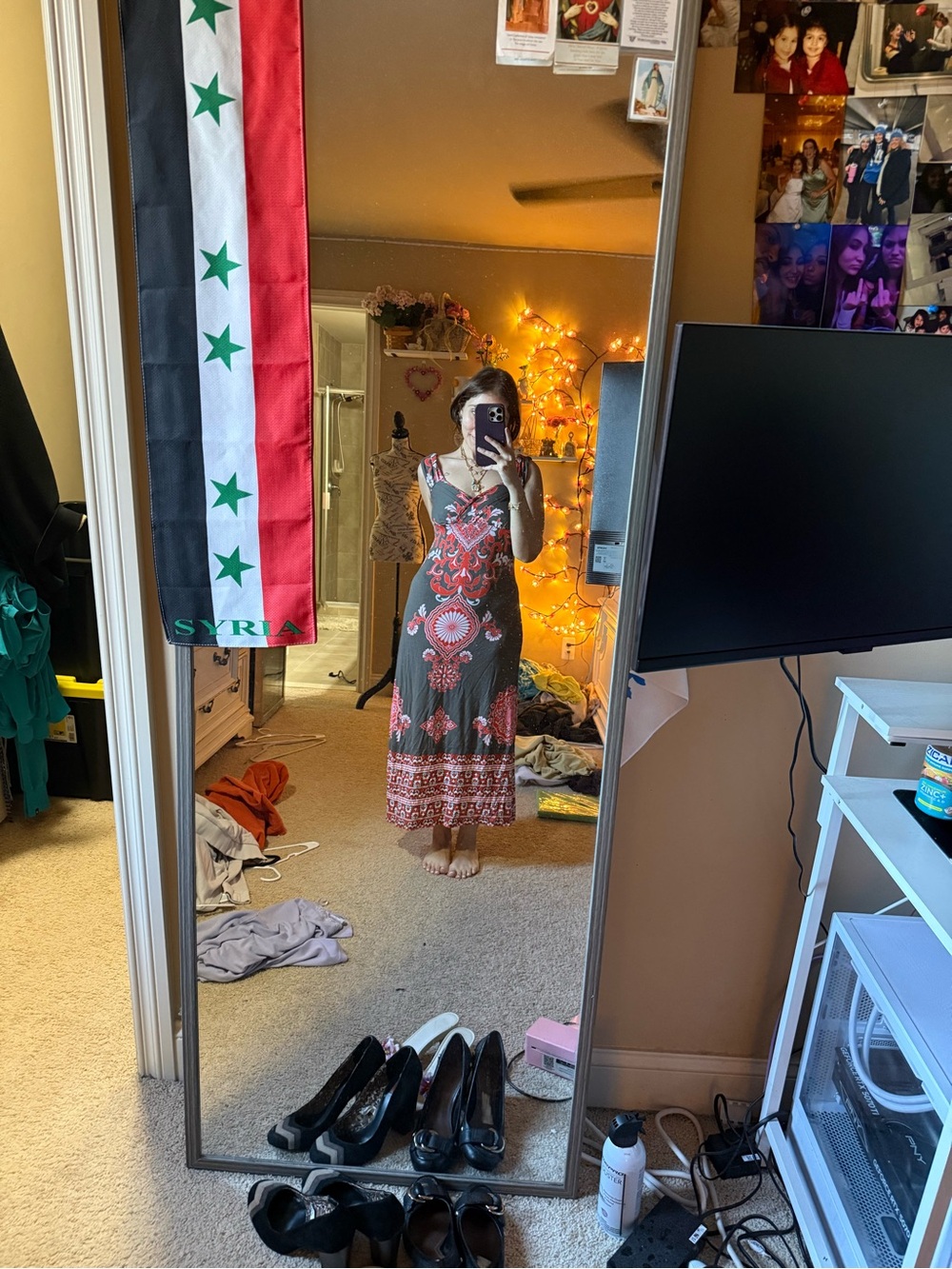 y2k vintage maxi dress